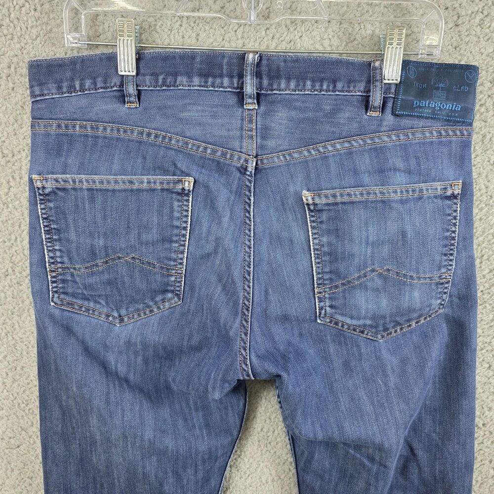 Patagonia Performance Straight Jeans Men 32x32 Dark Wash Stretch Outdoor Casual - Picture 7 of 11